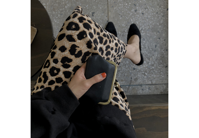 wrinkle leopard skirt ( 편안한 주름스커트 ) 리오더 무료배송 이벤트