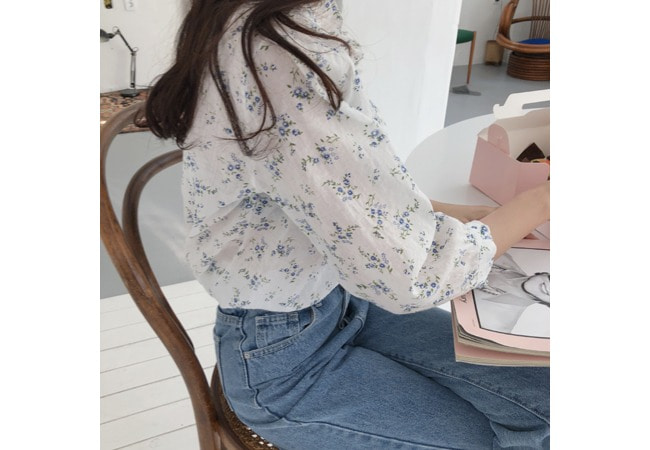 amy floral blouse ( 블루 주문 폭주 )
