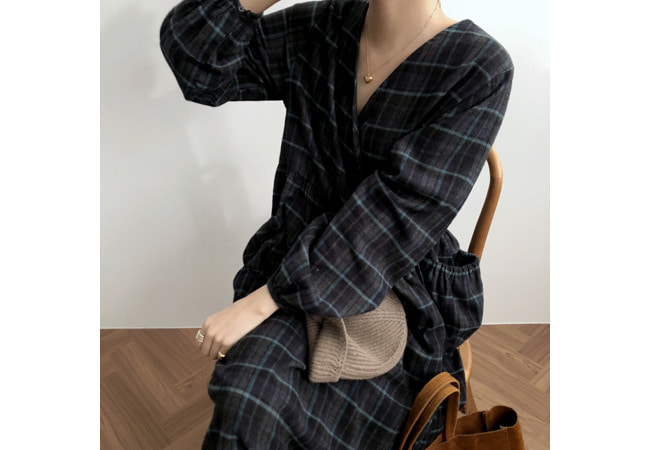 butter check robe + dress ( 2way ) 시즌오프세일 35000원