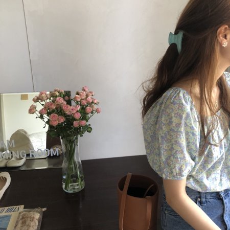 rooming flower blouse( 2ways)