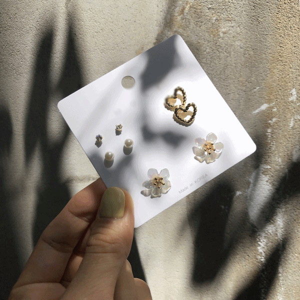blossom earring set ( 4종류 세트 )