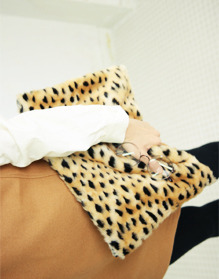 leopard fur clutch