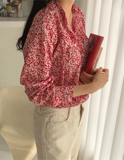 small flower blouse ( 레드 , 옐로우 )