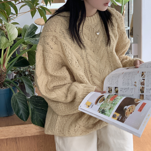 lunar alpaca knit ops ( 아이보리 , 베이지 )