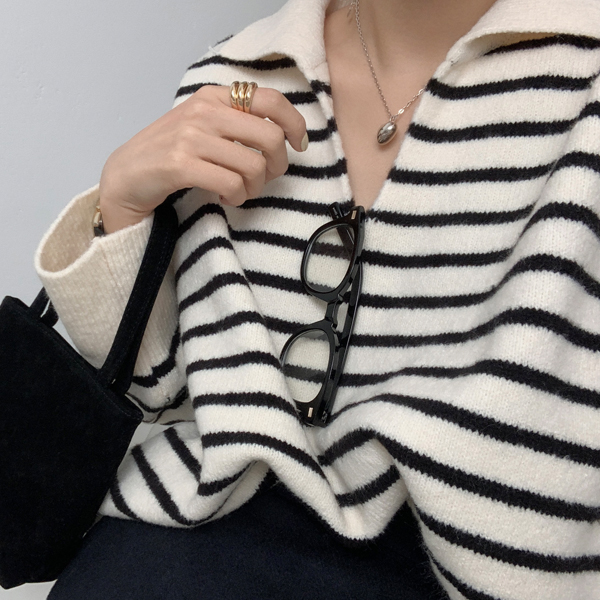 ( 스페셜 이벤트 31000원 -&gt; 24000원 무료배송 ) sailor stripe knit