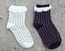 frilled dot socks(2color!)