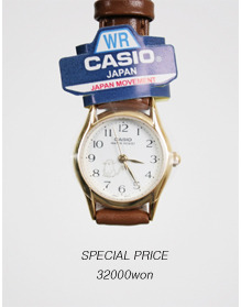 CASIO leather brown watch (cat!)