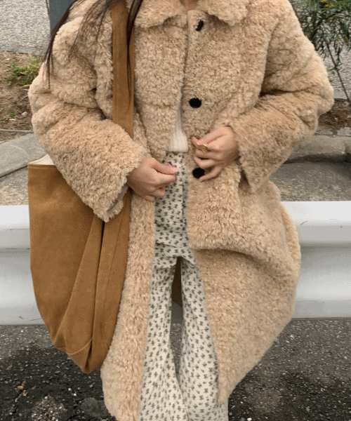 ( 단독 할인가 239000원 -&gt; 196000원 할인 )  london vintage fur coat ( 1/10일 마감 )