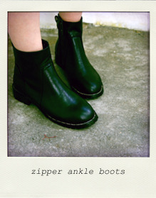 주문▲ zipper ankle boots