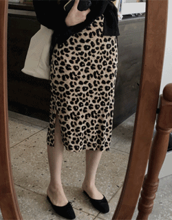 wrinkle leopard skirt ( 편안한 주름스커트 ) 리오더 무료배송 이벤트