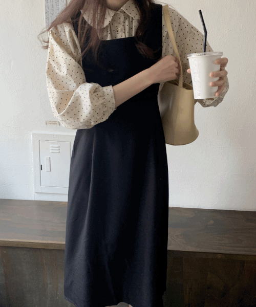youth dot blouse ( 라운드카라 )